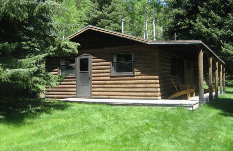 Cabin exterior at Trail Creek Ranch.