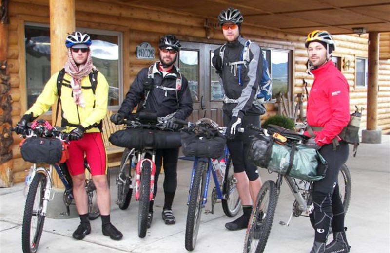 Bike riders at Montana High Country Lodge.