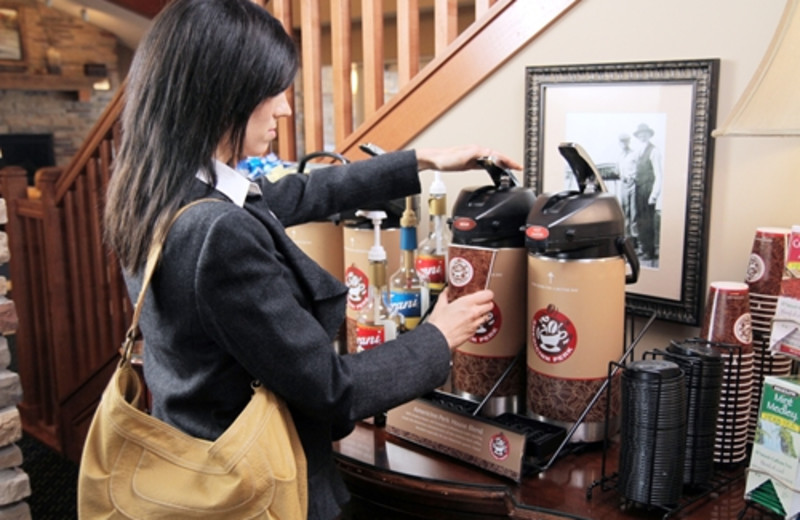 24 hour coffee bar at AmericInn Lodge & Suites Two Harbors.