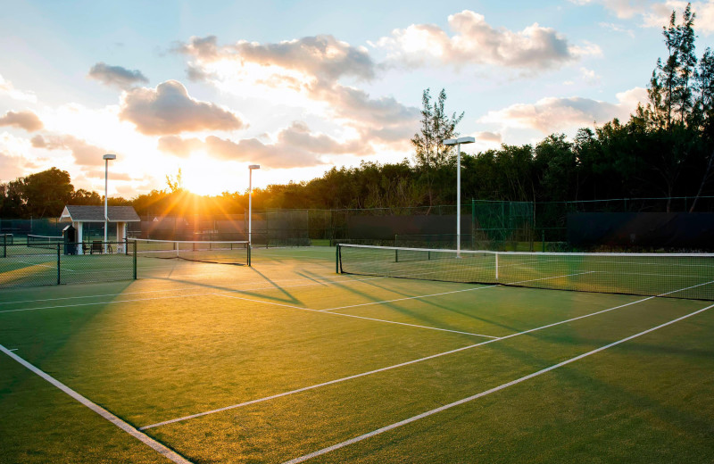 Tennis court at Hutchinson Island Marriott Beach Resort.