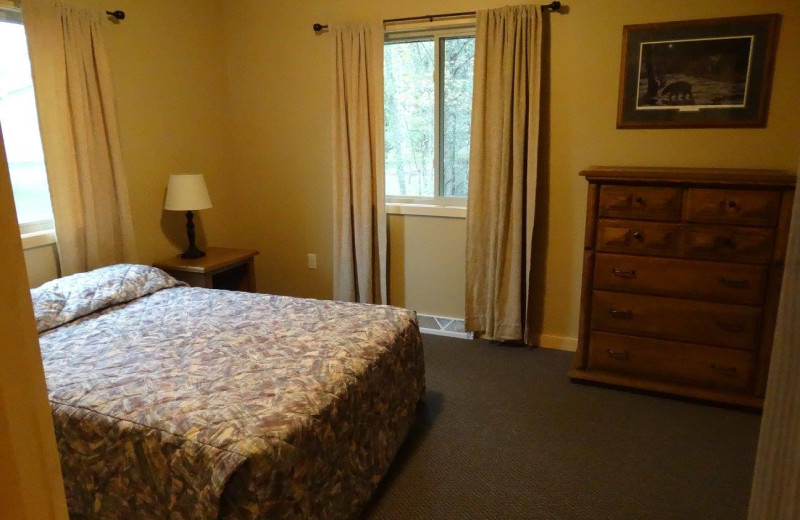 Lodge bedroom at Buckhorn Resort.