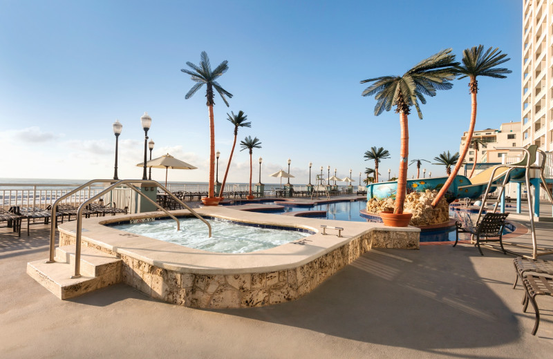 Outdoor pool at Holiday Inn Suites Ocean City.