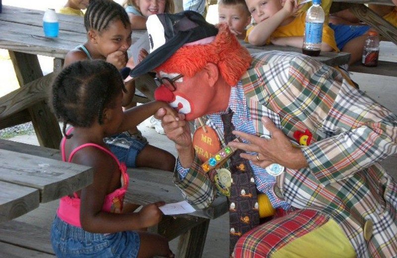 Clowning around at Wilderness Presidential Resorts.