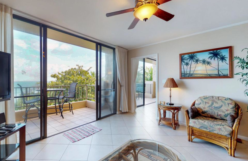 Rental living room at Vacasa Maui.