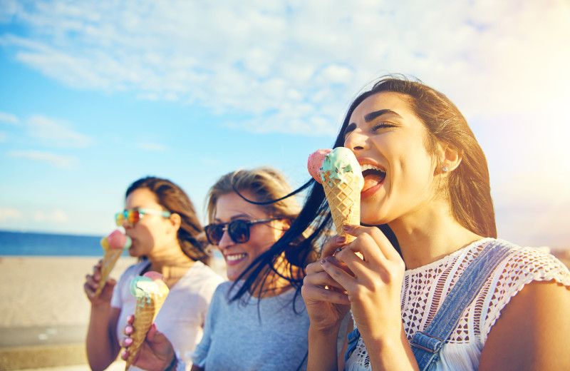 Ice cream on the beach at Beach House Inn and Suites.