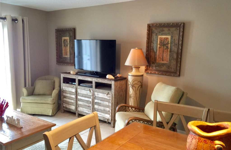 Rental living room at Gulf Shores Rentals.