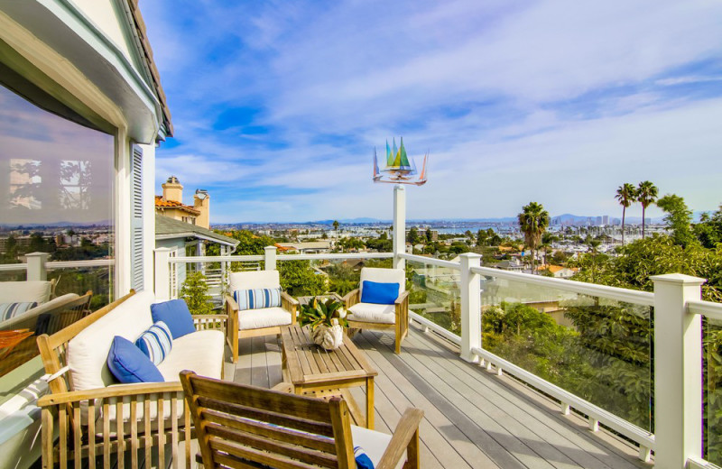 Rental deck at Cal Vacation Homes.