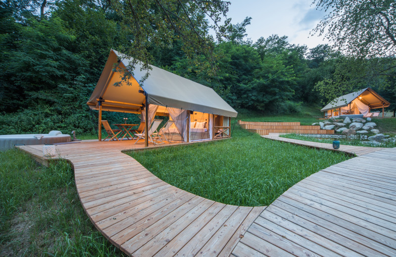 Exterior view of Chateau Ramšak Glamping Resort.