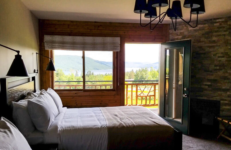 Guest room at Bristol Harbour Resort on Canandaigua Lake.