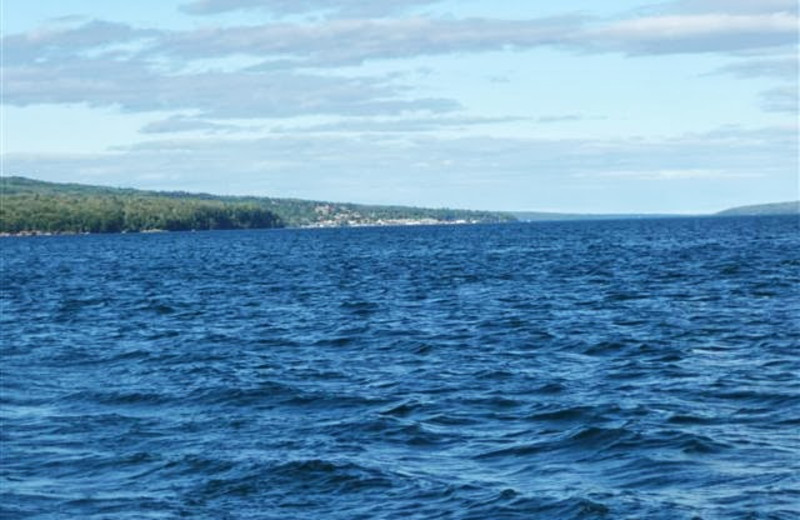 Lake view at Woodside Cottages of Bayfield.