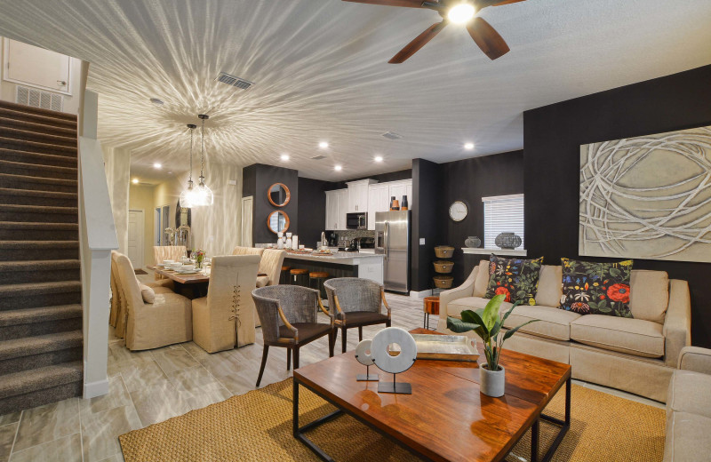 Rental living room at Vacation Pool Homes.