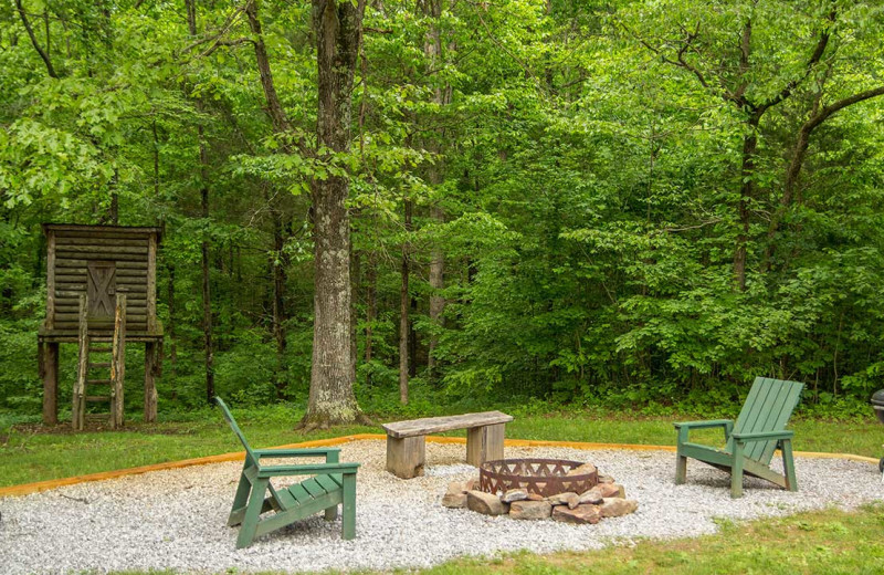 Patio at Willowbrook Cabins.