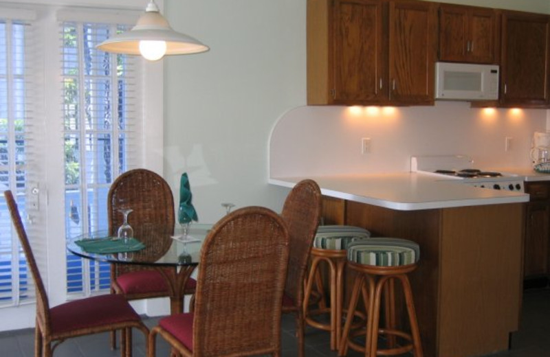 One bedroom unit dining area at The Banyan Resort.