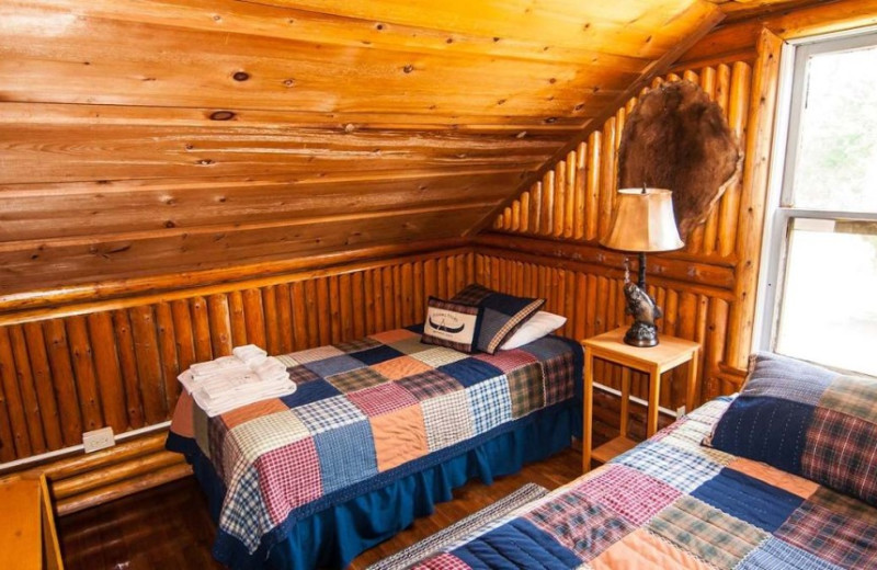 Guest room at Clearwater Historic Lodge & Canoe Outfitters.
