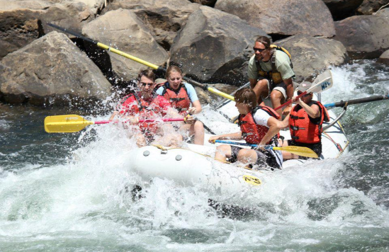 River rafting at Bear Paw Lodge.