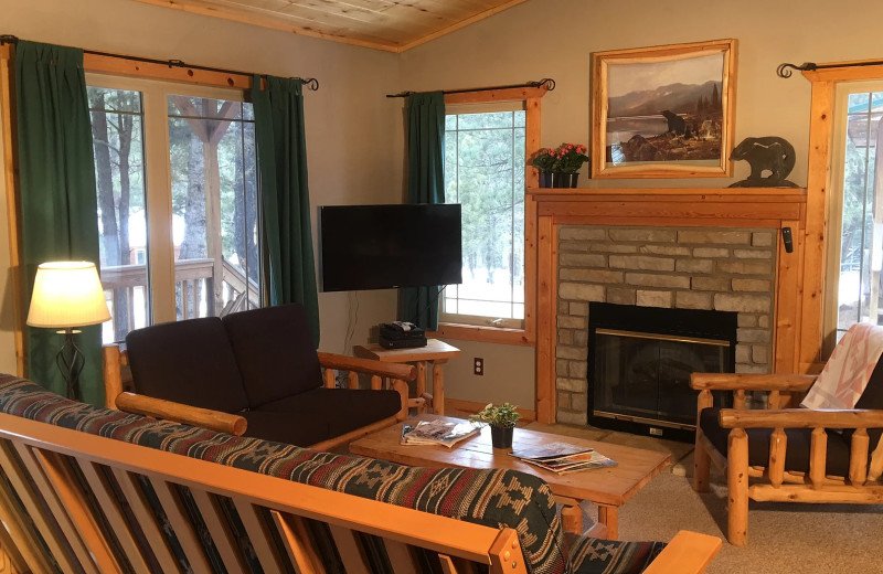 Living room at The Retreat at Angel Fire.