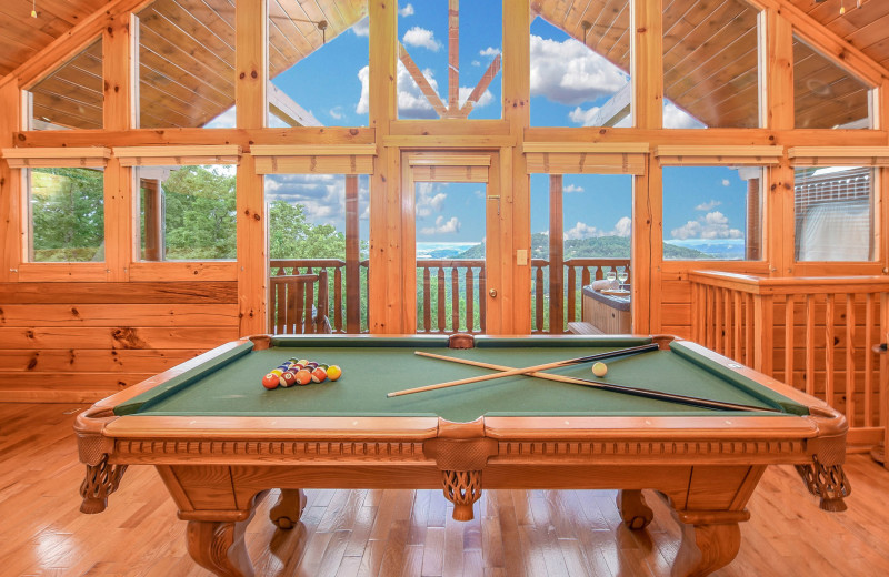 Billiard table at American Patriot Getaways Eagle's Sunrise.