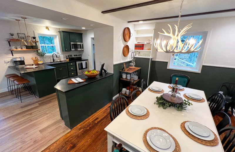 Rental kitchen at Northern Living - Luxurious Vacation Rentals.