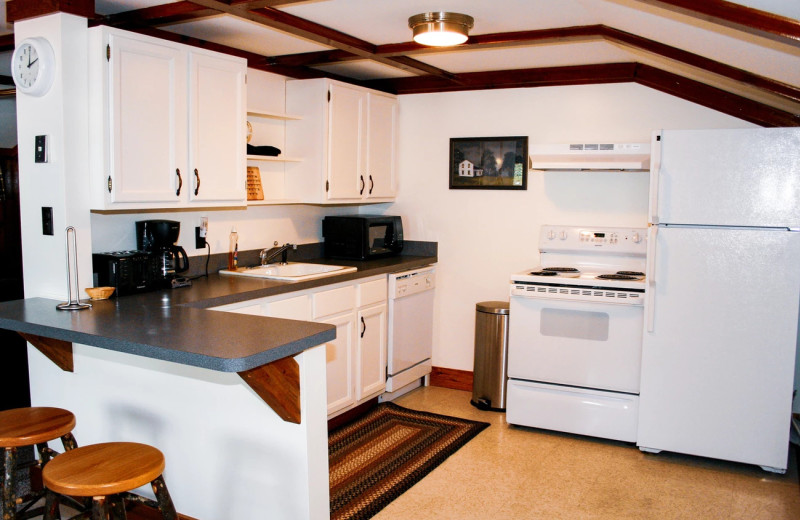 Rental kitchen at Northern Living - Luxurious Vacation Rentals.