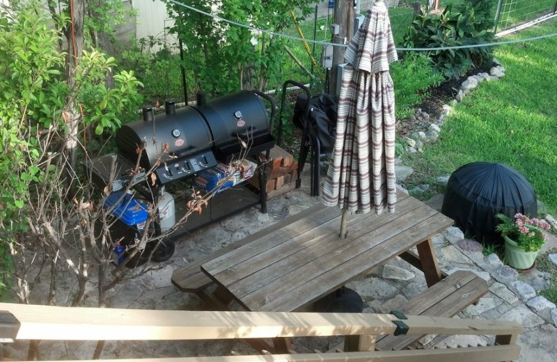 Patio at Sunset Cottage at Lake LBJ.