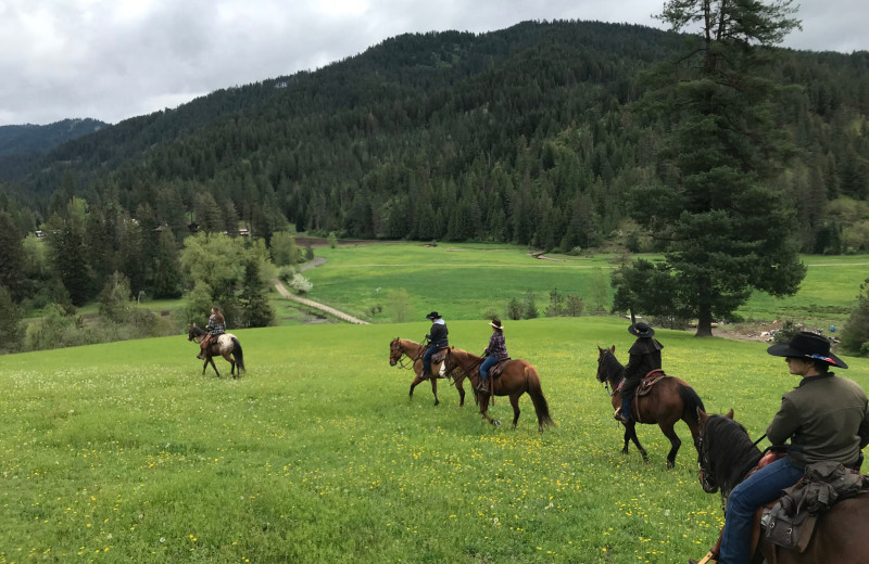 Horseback riding at Red Horse Mountain Ranch.