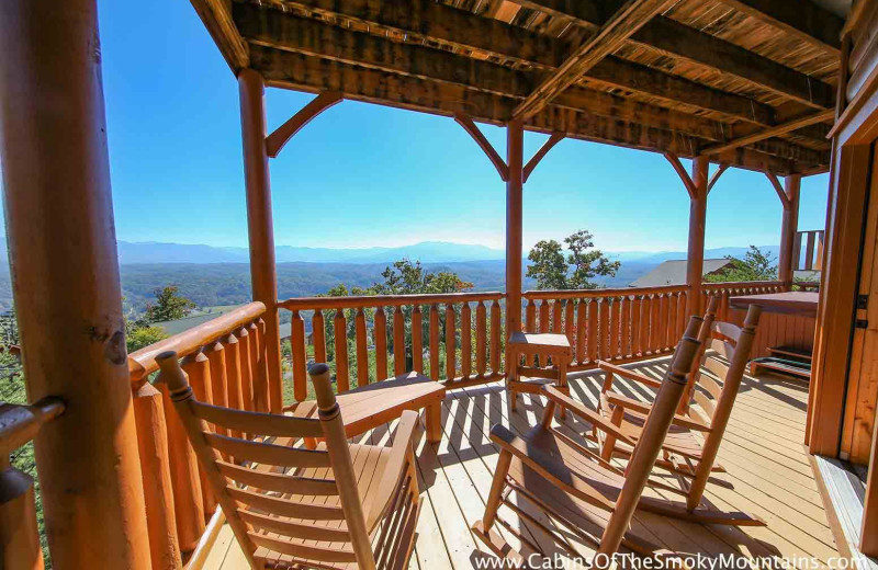 Rental deck at Gatlinburg Falls Resort.