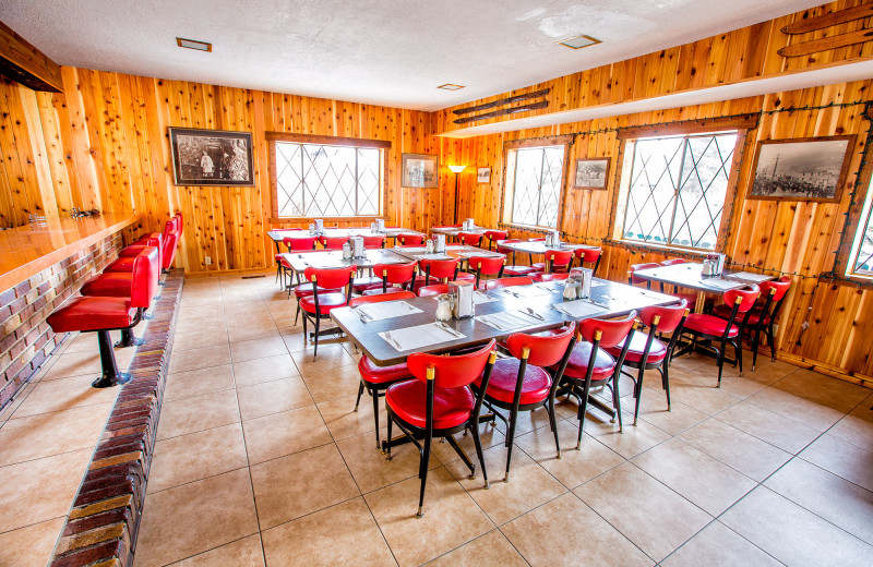 Dining room at Chateau Aprés Lodge.