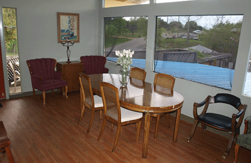 Guest dining room at Lake LBJ Resort & Marina.