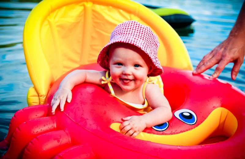 Swimming at Visit Up North Vacation Rentals.