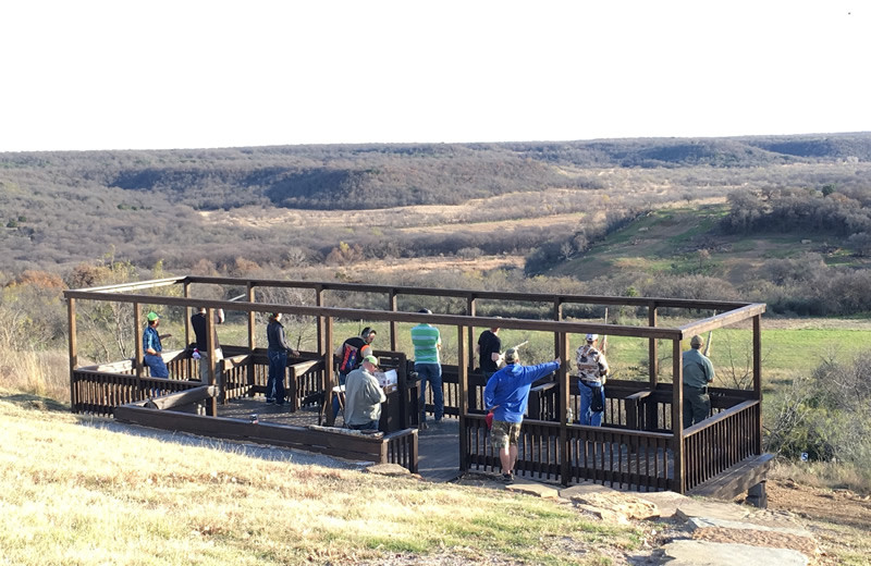 Clay shooting at Greystone Castle Sporting Club.