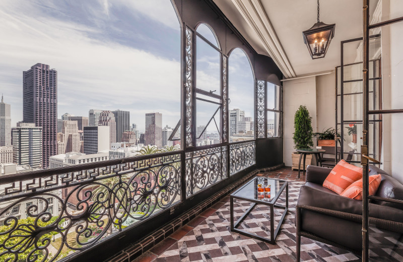 Balcony at The Fairmont San Francisco.