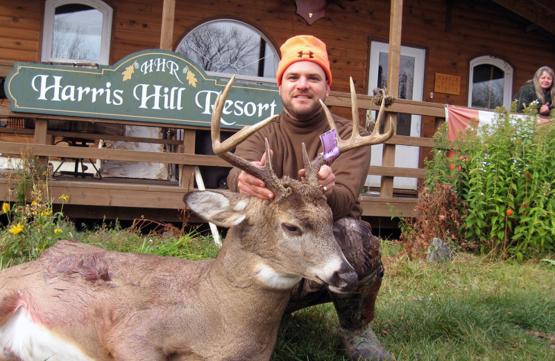 Deer hunting at Harris Hill Resort.