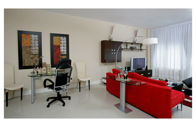 Guest room at CocoStyles Residences.