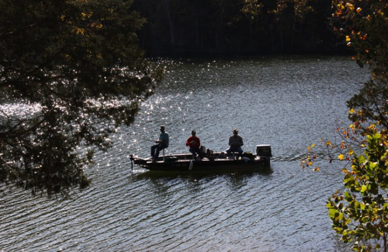 Fishing in the Cove at Stonewater Cove Resort.