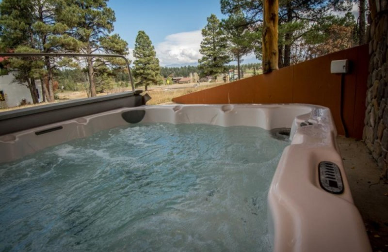 Rental hot tub at Pagosa Springs Accommodations.