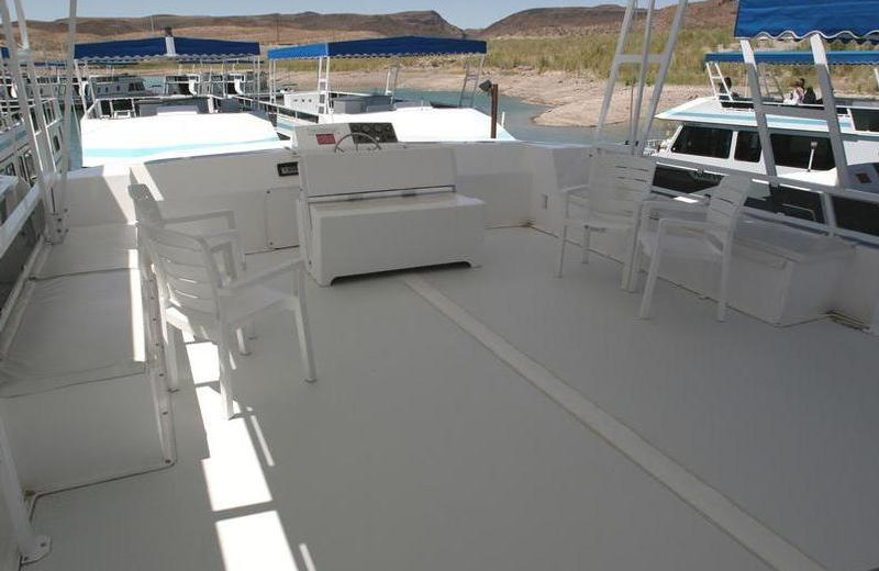 Houseboat deck at Lake Oroville.