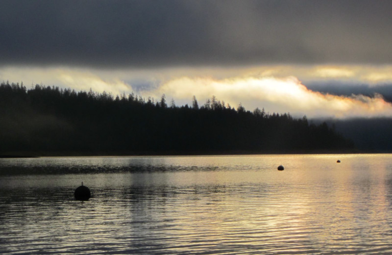 Sunrise at Trinity Lake.