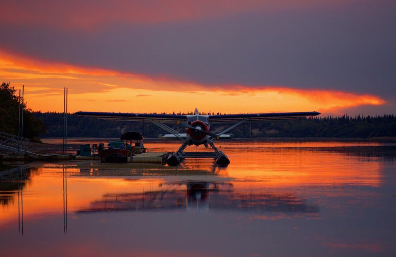 Sunset at Alaska Rainbow Lodge.