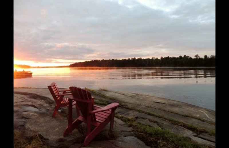 Lake view at Silv'ry Moon Lodge.