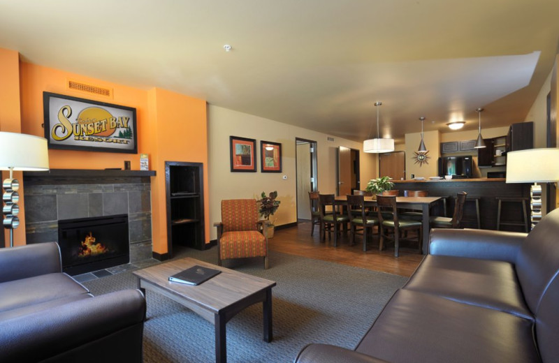 Guest room at Baker's Sunset Bay Resort.