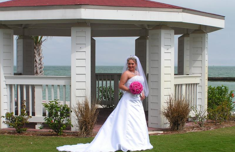 Bride at The Lighthouse Inn at Aransas Bay.