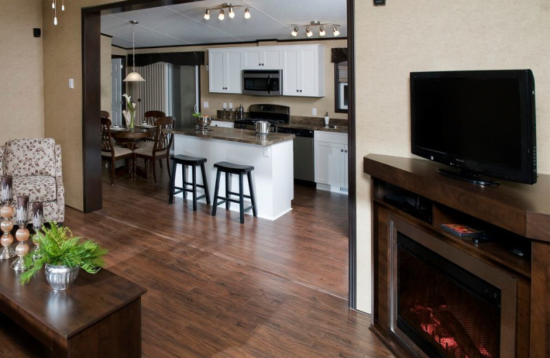 Cabin interior at Shamrock Bay Resort.