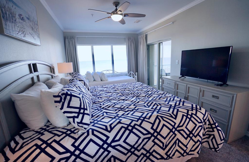 Rental bedroom at Beachball Properties.