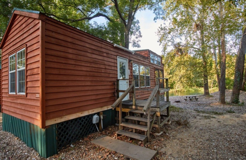 Cabin exterior at MarVal Resort.