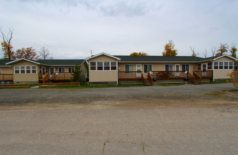 Cabin exterior at Cyrus Resort.