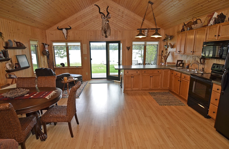 Cabin kitchen North Country Vacation Rentals.