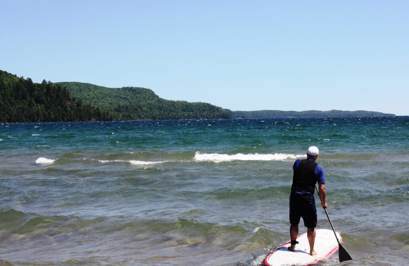 Paddle boarding at Inn on Lac Labelle.
