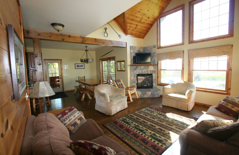 Guest living room at White Birch Resort.