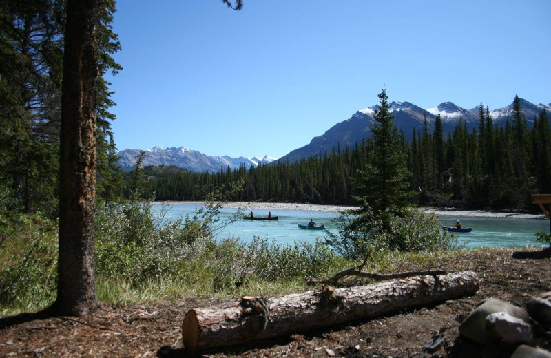 Canoeing at Expanse Cottages.