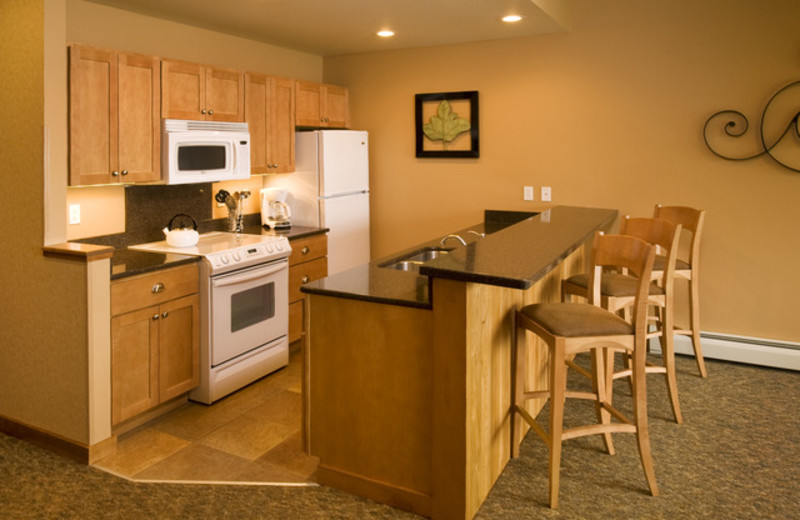 Guest kitchen at Lutsen Resort on Lake Superior.